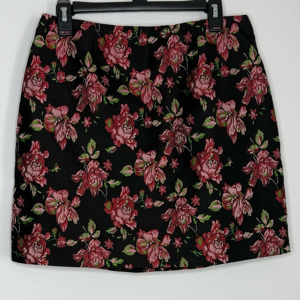 MINKPINK Black Floral Mini Skirt